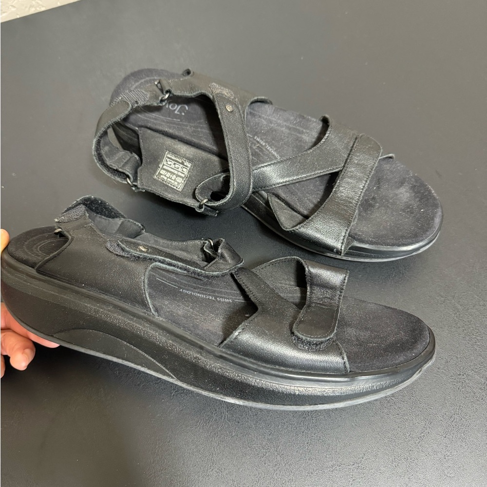 Joya ID Jewel Black Sandal’s Swiss Technology Woman’s Size 10 US